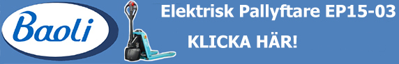 Truckar och Tillverkning. Baoli Elektrisk Pallyftare EP15-03
KLICKA HÄR!!!